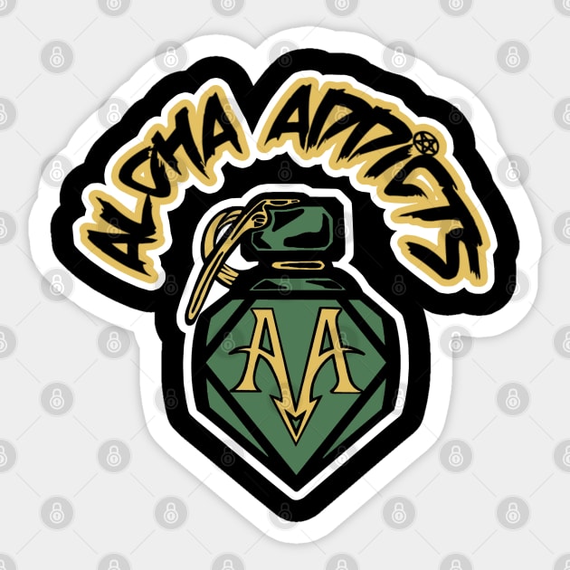 Aloha Grenade Sticker by Oluboiii